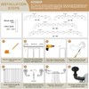 OLV 2 Pack Black Industrial Curtain Rods for Windows 48