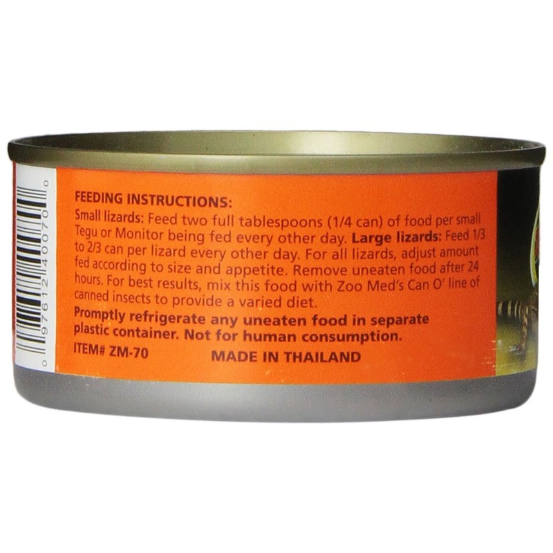 Zoo Med Laboratories SZMZM70 Tegu,Monitor and Carnivore Food, 6-Ounce