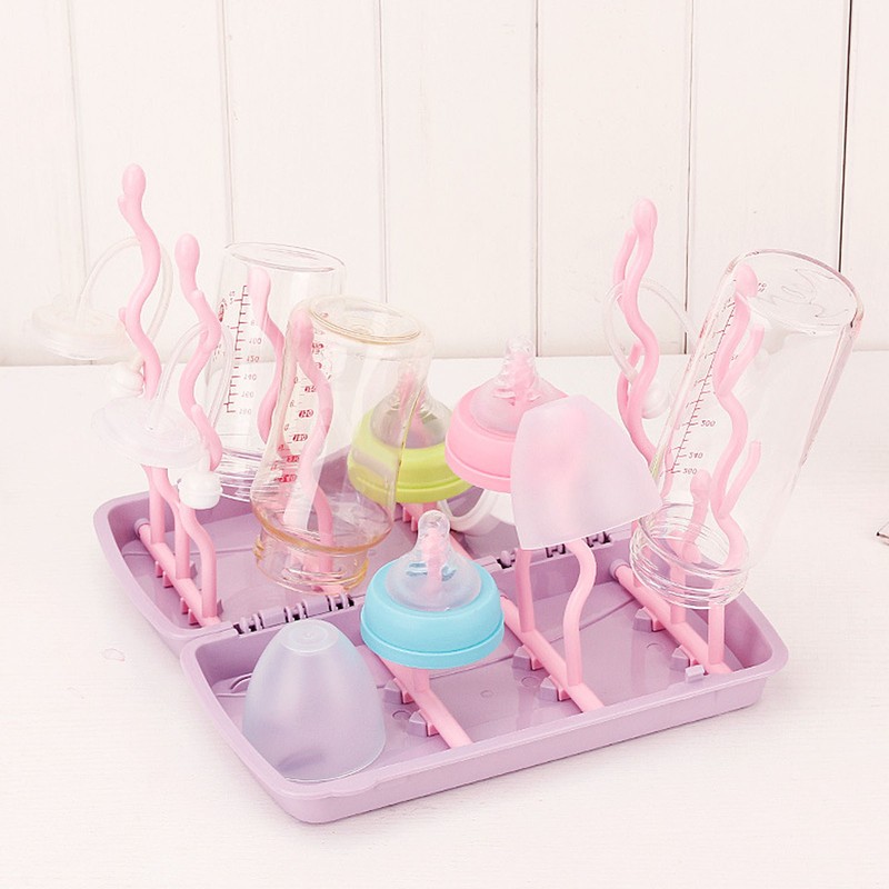 Baby Bottle Drying Rack PP Safe Foldable Portable Baby Bottle