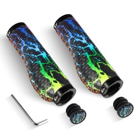 Chooee Ergonomic Mountain Bike Grips,Silicone Bike Handlebar grips for MTB/BMX. (longlin)