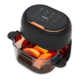 4L Large Glass Air Fryer, Multiple Preset Cooking Mode for Home Kitchen