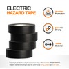 WINSOME Black Electrical Tape Waterproof Heat Resistant Tape 20m x