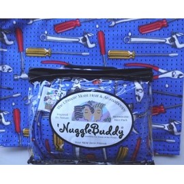 'NUGGLEBUDDY Microwaveable Moist Heat & Aromatherapy Organic Rice Pack. Cold Pack for the Hard Working Man!" TOOL TOSS" Fabric with SPEARMINT EUCALYPTUS Aromatherapy