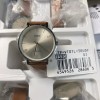 Casio LTP-VT01L-5B Women's Minimalistic Beige Dial Brown Leather Band Watch