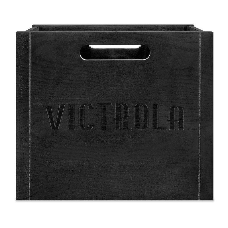 Victrola Wooden Record Crate – Tabletop Vinyl Album Holder, No-Tool