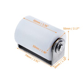 Coshar Slide Gate Guide Roller with Post Welded Bracket 2" Dia. Sliding Rolling Gates Guider Heavy Duty Ball Bearing Side Nylon Roller with Bracket Assembly - Pack of 2