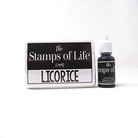 Premium Stamp Ink Pad and Refill Combo Pack by The Stamps of Life - Licorice