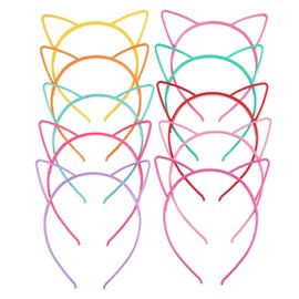10pcs Cat Ear Headband Cartoon Hair Band Non-Slip Children Hair Ornament Hair Hoop Women Issue Hair Rings Comfortable Breathable
