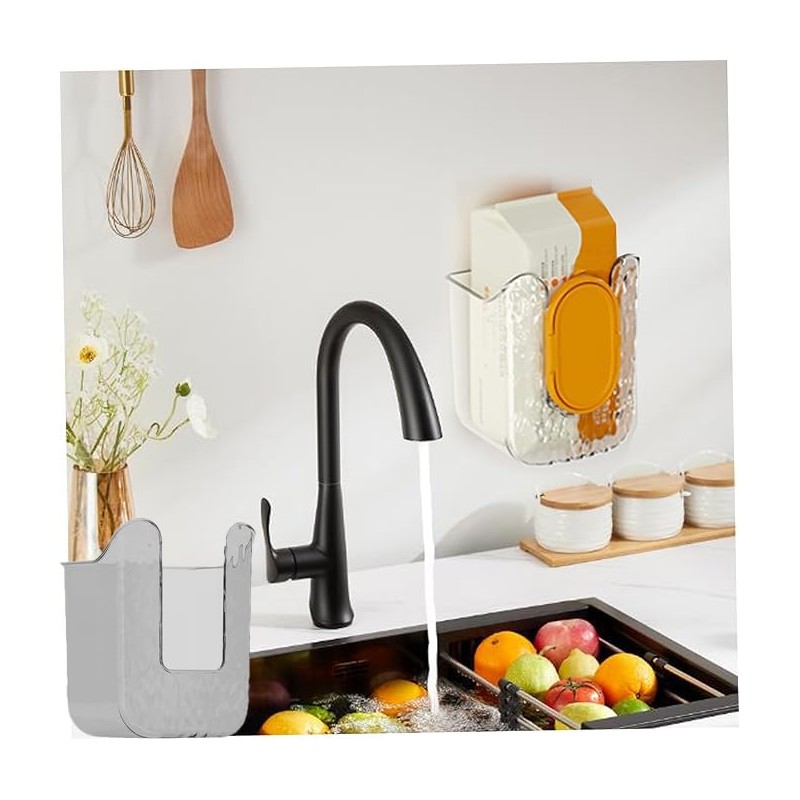 WEZCHUGHAOL 2Wet Wipes Dispenser, Kitchen Storage, No Punching Holder, Wall