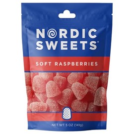Nordic Sweets Soft Raspberries, 5oz (Pack of 6)