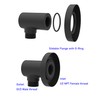 Aquaiaw Wall Supply Elbow with O-Ring Flange, Tapered 1/2 NPT