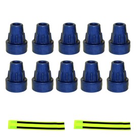 Ossenberg Crutch Capsules Blue 16 mm + Olanmarp Velcro Strap with Stripes Pack of 2 (10 Pieces Crutch Capsules)