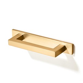 TUNNY 10 Pack Square Solid Cabinet Handles-3"/76mm Screw Spacing Brushed Champagne Gold Furniture Hardware Handles for Kitchen Cabinets Bedroom Dresser Wardrobe Cabinet Pulls
