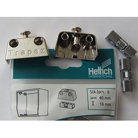 Hettich Trapez 62489 Connection Fitting for Screwing On 15.8 x 40 x 20.5 mm Pack of 8