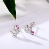 Qings Silver Snake Stud Earrings Simple and Exquisite Anti-Red Eye