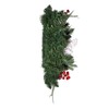 20-Inch Unlit Green Wreath with Pinecones, Balls and Berries
