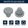 uxcell 10pcs Hole Plugs 3/8 Inch (8.8mm) Grey Silicone Waterproof