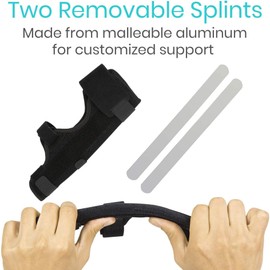 Sqxaldm Finger Splint Set: Small Finger, Metacarpal and Ring Finger for Broken Fingers, Arthritis, Tendonitis, Breathable and Durable with Aluminium Plate and Magic Band