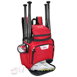 WOLT | Baseball Bag Backpack for Youth and Adults | Softball Bag with Separate Helmet Compartment and Shoes Pocket，Multifunctional Sport Backpack for Baseball, Volleyball,Basketball, Soccer