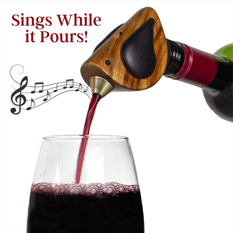 Songbird Specialties Wine Bottle Pourer, Fun Wine Pourer Spout Sings