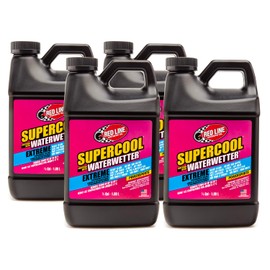 Red Line 80205 Supercool Extreme Powersports Coolant Fortified with WaterWetter - 1/2 Gallon (4 Pack)