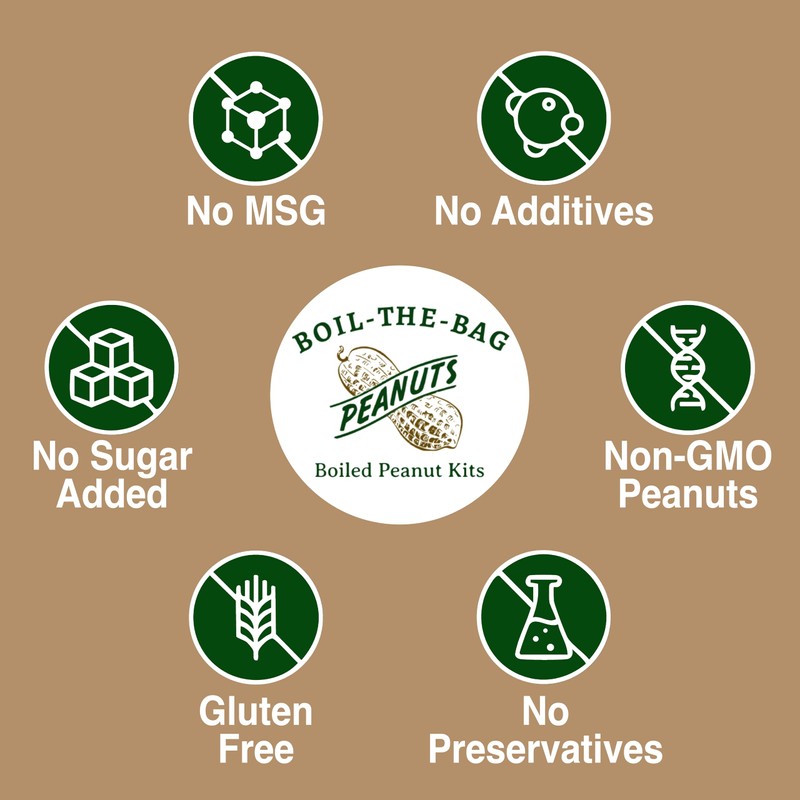 Boiled Peanuts Kit | Contains Premium In Shell Peanuts, Salt,