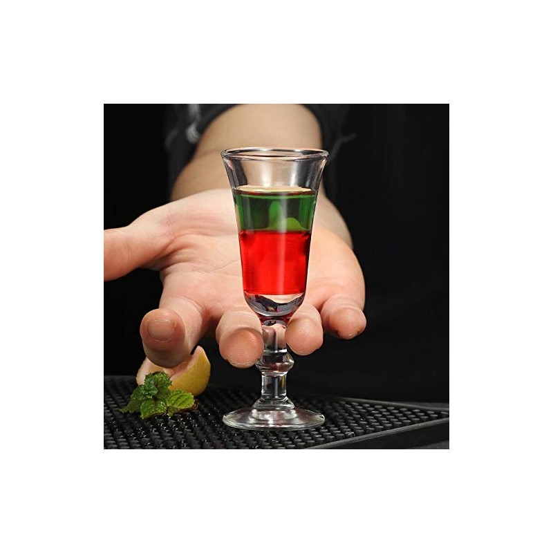 Cordial Glasses,1 OZ Lead-Free Limoncello Glasses, Clear Aperitif Glasses Set