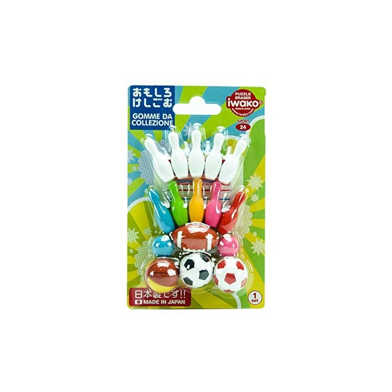 Iwako Japanese Sports Eraser Set (38329)