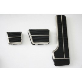 Counterpart 67-70 Chevy C10 Truck Deluxe Gas, Brake & Emergency Pedal Pads w/Stainless Trim