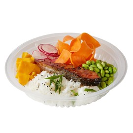 Restaurantware-RW Bse 34 Ounce Round Salad Bowls, 50 Disposable Serving Bowls - Microwavable, Suitable For Hot And Cold Food, Clear Plastic Party Bowls, For Candies, Chips, Popcorn, And More