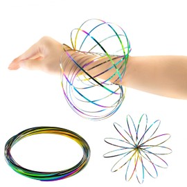 Flow Ring Spinner Ring Arm Toy,3D Geometric Magic Flow Spiral Toy Magic Ring Game 3D Arm Spinner Interactive Stress Relief Toy Festival Toy