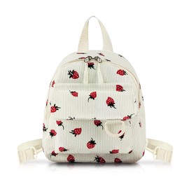 WisePoint Mini Backpack Purse, Corduroy Girls Backpack Small Backpack for Women, Casual Daypack Backpacks Cute Backpacks (white)