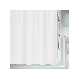 Spirella Anti-Mould Shower Curtain - Anti-Bacterial, Washable, Waterproof - Polyester, "Primo" 180 x 180 cm, White