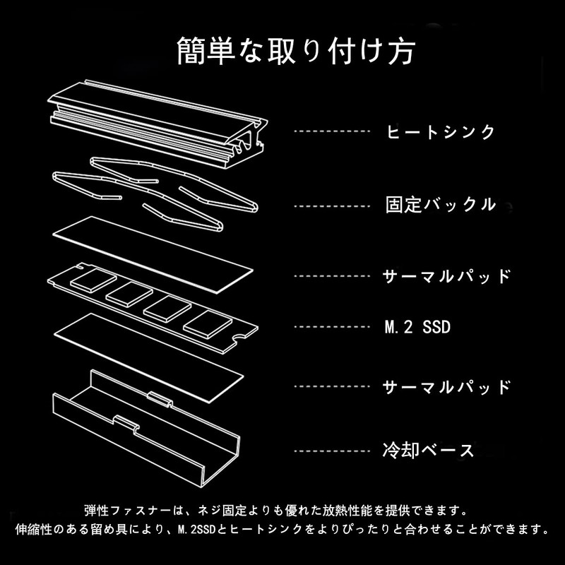 upHere M.2 2280 SSD Cooling Heatsink Aluminum Alloy with Thermal