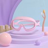 Kids Anti-Fog Swim Goggles with Case – Waterproof Big Frame