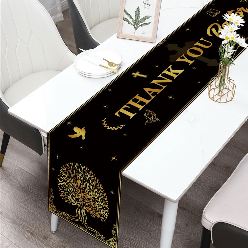 Buxiuer Pastor Appreciation Decorations Thank You Pastor Table Runner Church
