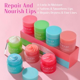 KIMUSE Mascarilla Labial Nocturna: Hidratante, Nutritiva Y Revitalizante Para Labios Secos Y Agrietados. Contiene Vitamina C, Manteca De Karité Y Antioxidantes.