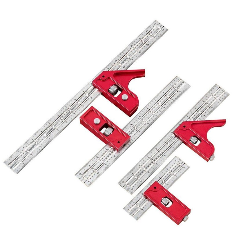 Combination and Double Woodworking Tools Adjustable Woodworkers Edge Rule for