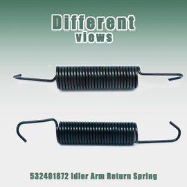 TERLIGSK 532401872 Idler Arm Return Spring Lawn Tractor for Huss-qvarna/Pul-LAN Craftsman 42" Lawn Mower Deck,Black (2pcs)