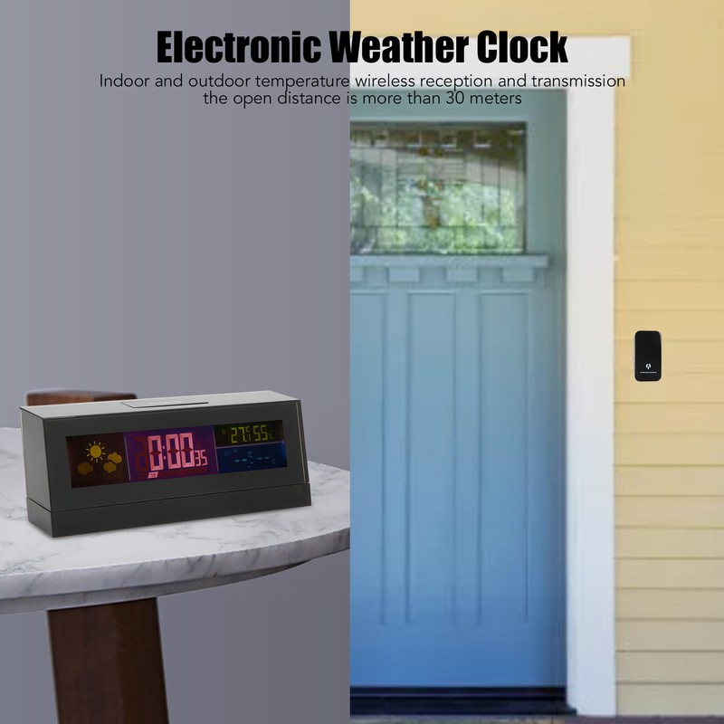 Electronic Weather Clock Digital Weather Forecast Monitor with Calendar Display