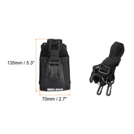 MECCANIXITY Multi-Function Black MSC-20B Nylon Bag Pouch Case Two Way Radio Transceiver Walkie Talkie Pouch