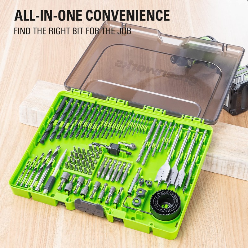 Greenworks 90 Piece Black Oxide Drilling and Driving Bit Set