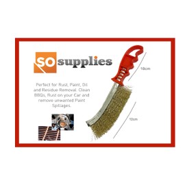 SoSupplies Handdrahtbürste mit Kunststoffgriff Besonders robust Heimwerkerbedarf Zum Entfernen von Rost oder Farbe