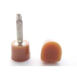 TUPWEL 6 Pairs 8 mm 9 mm 10 mm U Shaped Non-Slip Tip High Heel Cap Shoe Repair Protectors Replacement Dowels Pads Cups（Beige）