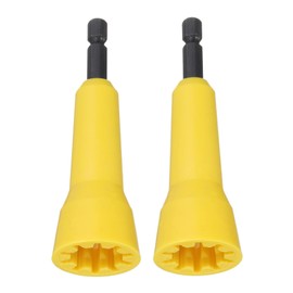 sourcing map 2pcs Wire Twisting Tool for Drill, Electrician Wire Twisting Tool, Electrical Wire Twisting with 1/4 Inch Hex Shank for Cable Wire Quick Twisting, Yellow