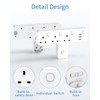 Plug Adapter, Mscien 3 Way Extension Plug with 3 USB,