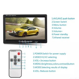 iPoster 7" Monitor Backup Reversing Rear View CCD Camera IR For RV Truck Trailer Bus Car