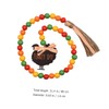 jojofuny Thanksgiving Wood Bead Garland with Tassel Rustic Decorative Beads