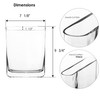 CYS EXCEL Glass Book Vase (H:10" Open:7"x2") Round Edge Oval