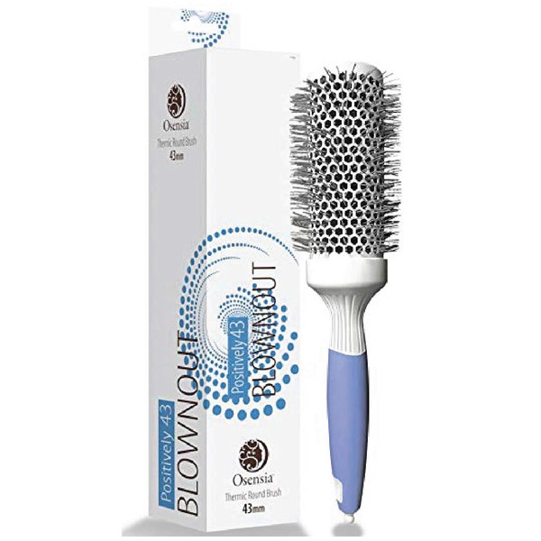 Round Brush for Blow Drying - Medium Ceramic Ionic Thermal Barrel Brush for Precise Styling and Volume - Lightweight Round Hair Brush for Smooth, Manageable Hair (1.7 Inch) (Not Electrical)